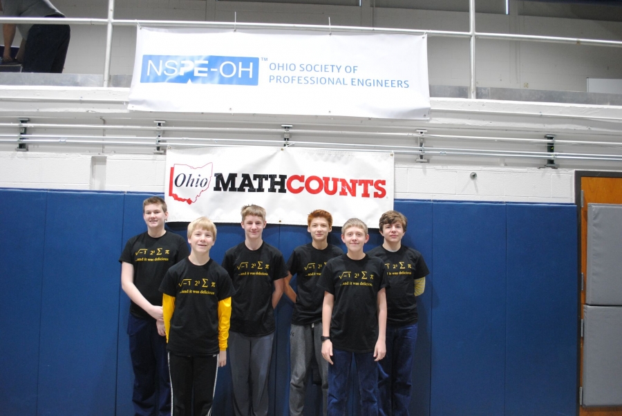 Math Counts students who participated in the State competition in March.
